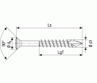 SPAX Tornillo para fachadas, 4 x 40 mm, 100 unidades, Rosca parcial, Cabeza gota de sebo, T-STAR plus T15, Punta CUT, Acero inoxidable A2