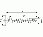 SPAX Tornillo universal, 3 x 20 mm, 100 unidades, Rosca completa, Cabeza de unión, Ranura en cruz Z2, 4CUT, WIROX