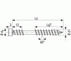 SPAX Tornillo para terraza, 5 x 40 mm, 125 unidades, Rosca de fijación, Cabeza cilíndrica, T-STAR plus T25, Punta CUT, Acero inoxidable A2