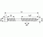 SPAX Tornillo vías y pasarelas, 8 x 120 mm, 50 unidades, Rosca de fijación, Cabeza cilíndrica, T-STAR plus T40, Punta CUT, Acero inoxidable A4