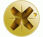 SPAX Tornillo para listones de madera, 3,5 x 40 mm, 200 unidades, Rosca parcial, Cabeza plana, Ranura en cruz Z2, Punta CUT, YELLOX