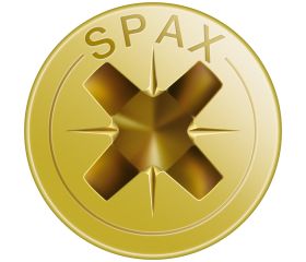SPAX Tornillo universal, 4,5 x 40 mm, 500 unidades, Rosca completa, Cabeza plana, Ranura en cruz Z2, 4CUT, YELLOX