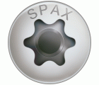 SPAX Tornillo de acero inoxidable, 3,5 x 20 mm, 200 unidades, Rosca completa, Cabeza redonda, T-STAR plus T15, 4CUT, Acero inoxidable A2