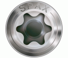 SPAX Tornillo para fachadas, 4,5 x 35 mm, 200 unidades, Rosca parcial, Cabeza gota de sebo, T-STAR plus T20, Punta CUT, Acero inoxidable A2