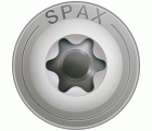 SPAX construcciones en madera, cabeza arandela, 8 x 50 mm, 50 unidades, rosca completa, T-STAR plus T40, 4CUT, acero inoxidable A2