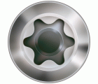 SPAX Tornillo para fachadas, 4 x 40 mm, 100 unidades, Rosca parcial, Cabeza gota de sebo, T-STAR plus T15, Punta CUT, Acero inoxidable A2