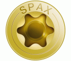 SPAX Tornillo universal encintados, 4 x 60 mm, 200 unidades, Rosca parcial, Cabeza plana, T-STAR plus T20, 4CUT, YELLOX