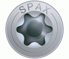 SPAX Tornillo para construcción en madera, 12 x 100 mm, 25 unidades, rosca parcial, cabeza plana, T-STAR plus T50, punta S, WIROX
