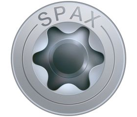 SPAX Tornillo universal, 6 x 160 mm, 100 unidades, Rosca parcial, Cabeza plana, T-STAR plus T30, 4CUT, WIROX