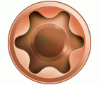 SPAX Tornillo para terraza, 5 x 50 mm, 200 unidades, Rosca de fijación, Cabeza cilíndrica, T-STAR plus T25, Punta CUT, Acero inoxidable A2 acabado bronce