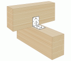 SPAX Elemento de unión angular con nervio 100x100x90x3,0 - 50 UD.