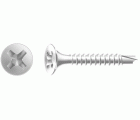 GIX D punta perforadora, Galvanizado | Cabeza de trompeta, Ranura en cruz H, Rosca completa, Acero, Punta perforadora