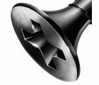 GIX B Rosca gruesa, 3,9 x 30 mm, 150 unidades, Rosca completa, Cabeza de trompeta, Ranura en cruz H2, Punta de aguja, Fosfatado negro