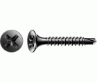 GIX D punta perforadora, Fosfatado negro | Cabeza de trompeta, Ranura en cruz H, Rosca completa, Acero, Punta perforadora