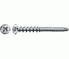 Tornillo para herrajes FEX, WIROX | Cabeza plana, Ranura en cruz H, Rosca combinada, Acero, Punta perforadora