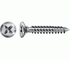 Tornillo para herrajes FEX, WIROX | Cabeza plana, Ranura en cruz H, Rosca de doble plomo, Acero, CUT