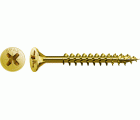 SPAX Tornillo universal, 3,5 x 50 mm, 200 unidades, Rosca completa, Cabeza plana, Ranura en cruz Z2, 4CUT, YELLOX