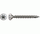 SPAX de acero inoxidable, Pulido | Cabeza gota de sebo, T-STAR plus, Rosca completa, Acero inoxidable A2, 4CUT