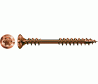SPAX para fachadas, Acabado bronce | Cabeza gota de sebo, T-STAR plus, Rosca de fijación, Acero inoxidable A2, 4CUT