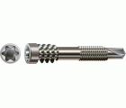 Tornillo para terraza de aluminio SPAX, Pulido | Cabeza cilíndrica, T-STAR plus, Rosca de fijación, Acero inoxidable A2, Punta perforadora