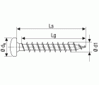 SPAX Tornillo universal, 3 x 10 mm, 1000 unidades, Rosca completa, Cabeza redonda, Ranura en cruz Z1, Punta S, WIROX