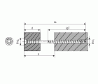 SPAX Tornillo de ajuste, cabeza plana, T-STAR plus, ranuras de retención, 4CUT, WIROX, 60 mm, 75 uds
