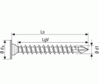 SPAX Cabeza de unión plana para paredes traseras, 3,5 x 40 mm, 50 unidades, rosca completa, cabeza de unión, T-STAR plus, punta CUT, WIROX
