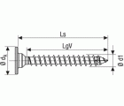 SPAX Cabeza de unión plana para paredes traseras, 3,0 x 25, 75 unidades, rosca completa, cabeza de unión, T-STAR plus, 4CUT, WIROX