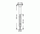 SPAX Tornillo para construcciones en madera, 8 x 340 mm, 50 unidades, Rosca parcial, Cabeza plana, T-STAR plus T40, 4CUT, WIROX