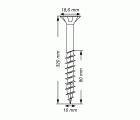 SPAX Tornillo para construcciones en madera, 10 x 320 mm, 50 unidades, Rosca parcial, Cabeza plana, T-STAR plus T50, 4CUT, WIROX
