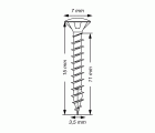 SPAX Tornillo universal, 3,5 x 15 mm, 1000 unidades, Rosca completa, Cabeza gota de sebo, Ranura en cruz Z2, 4CUT, WIROX