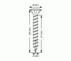 SPAX Tornillo universal, 4 x 25 mm, 1000 unidades, Rosca completa, Cabeza gota de sebo, Ranura en cruz Z2, 4CUT, WIROX