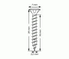 SPAX Tornillo universal, 3,5 x 20 mm, 1000 unidades, Rosca completa, Cabeza gota de sebo, Ranura en cruz Z2, 4CUT, Niquelado
