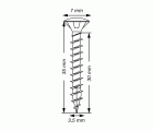 SPAX Tornillo universal, 3,5 x 35 mm, 1000 unidades, Rosca completa, Cabeza gota de sebo, Ranura en cruz Z2, 4CUT, Niquelado