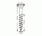 SPAX Tornillo universal, 5 x 70 mm, 200 unidades, Rosca parcial, Cabeza plana, Ranura en cruz Z2, 4CUT, WIROX