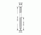 SPAX Tornillo vías y pasarelas, 8 x 120 mm, 50 unidades, Rosca de fijación, Cabeza cilíndrica, T-STAR plus T40, Punta CUT, Acero inoxidable A4