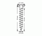 SPAX Tornillo universal, 2,5 x 16 mm, 1000 unidades, Rosca completa, Cabeza plana, Ranura en cruz Z1, Punta S, WIROX