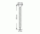 SPAX Tornillo para construcciones en madera, 12 x 300 mm, 25 unidades, Rosca completa, Cabeza plana, T-STAR plus T50, Punta CUT, WIROX