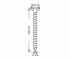 SPAX Tornillo para construcciones en madera, 12 x 500 mm, 25 unidades, Rosca completa, Cabeza plana, T-STAR plus T50, Punta CUT, WIROX