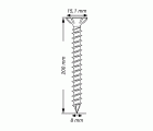 Cabeza Plana SPAX-S Nervios Fresadores T-STAR plus T40 Rosca Completa CUT A2 50 Ud., 200 mm