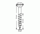 SPAX Tornillo universal encintados, 5 x 70 mm, 125 unidades, Rosca parcial, Cabeza plana, T-STAR plus T20, 4CUT, Acero inoxidable A2