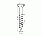 FEX-H, 4 x 40 mm, 1000 unidades, Rosca parcial, Cabeza plana, Ranura en cruz Z2, 4CUT, WIROX