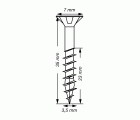 SPAX Tipo SD 5 x 25 mm + SPAX Tornillo universal, 3,5 x 35 mm, Cabeza plana, Rosca parcial, T-STAR plus T20, 4CUT, WIROX, 10 + 10 unidades