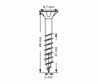 SPAX Tipo SD 8 x 40 mm + SPAX Tornillo universal, 5 x 60 mm, Cabeza plana, Rosca parcial, T-STAR plus T20, 4CUT, WIROX, 4 + 4 unidades