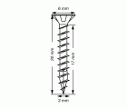SPAX Tornillo universal, 3 x 20 mm, 25 unidades, Rosca completa, Cabeza plana, T-STAR plus T10, Punta S, WIROX