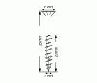 SPAX Tornillo universal, 3 x 35 mm, 200 unidades, Rosca parcial, Cabeza plana, T-STAR plus T10, Punta S, WIROX