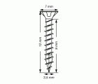 SPAX Tornillo universal, 3,5 x 12 mm, 100 unidades, Rosca completa, Cabeza plana, T-STAR plus T20, 4CUT, WIROX
