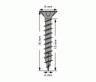 SPAX Tornillo universal, 4 x 16, rosca completa, cabeza plana, T-STAR plus T20, 4-CUT, negro galvanizado, 100 unid.