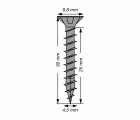 SPAX Tornillo universal, 4,5 x 30, rosca completa, cabeza plana, T-STAR plus T20, 4CUT, negro galvanizado, 50 unid.