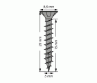 SPAX Tornillo universal, 5 x 20, rosca completa, cabeza plana, T-STAR plus T20, 4CUT, negro galvanizado, 20 unid.